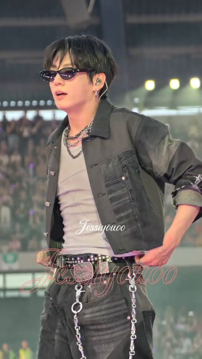Jungkook stage black denim