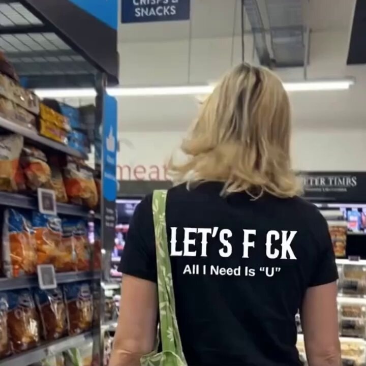 Let's F CK shirt in grocery store