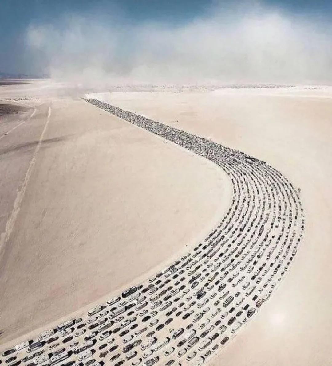 Burning Man exit traffic jam (photo 2 of 2)