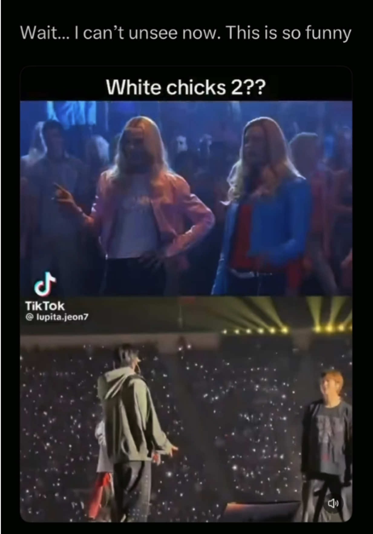 Split screen meme