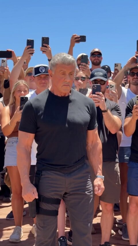Sylvester Stallone crowd moment Sylvester Stallone crowd moment