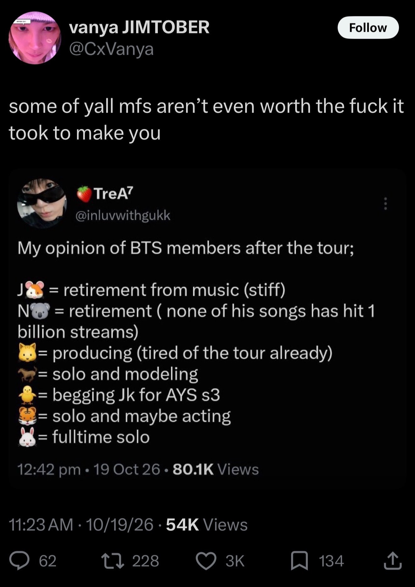 Fan opinions two part story