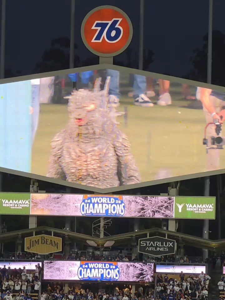 Godzilla at Dodger Stadium