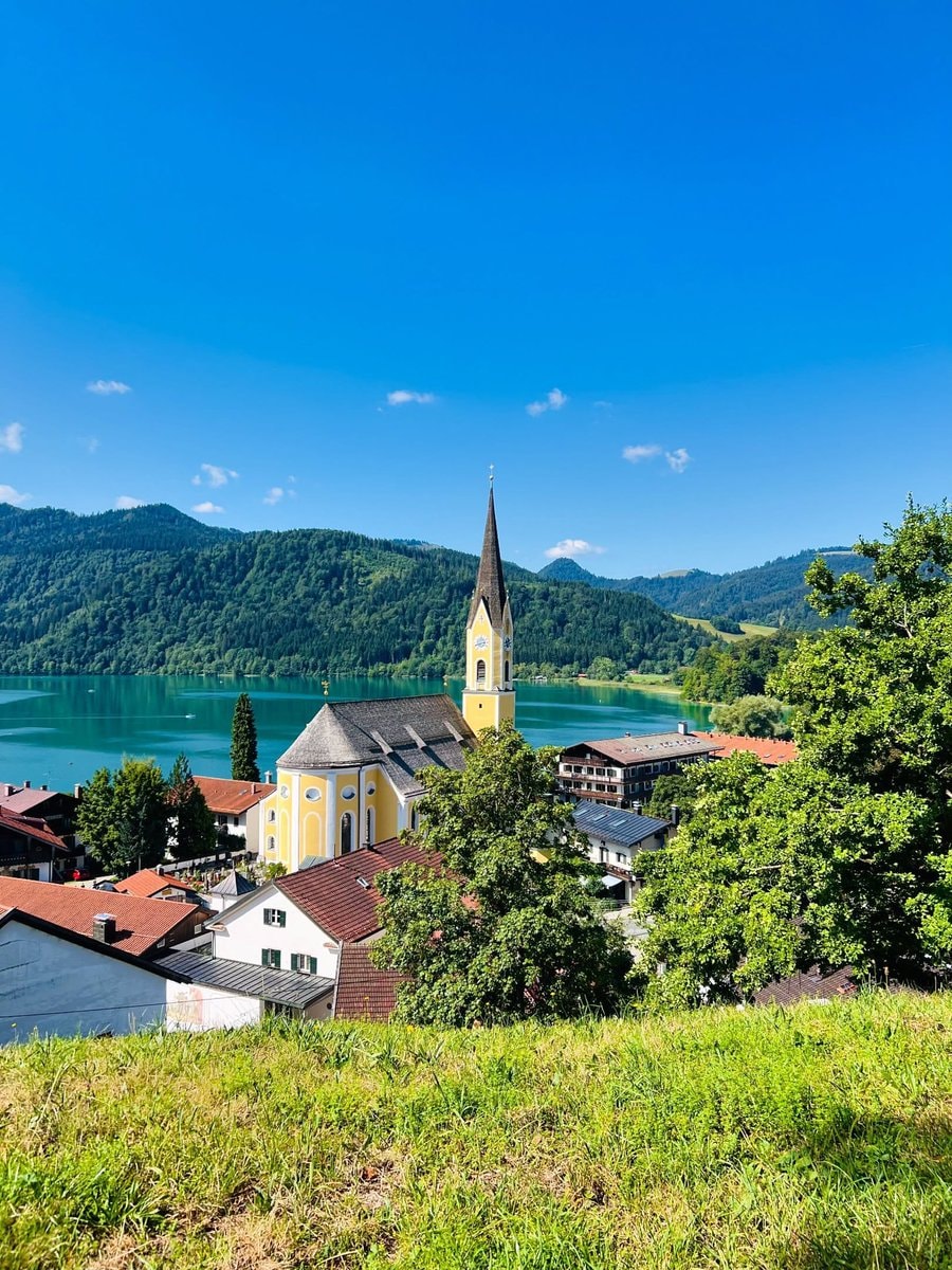 European village by the lake