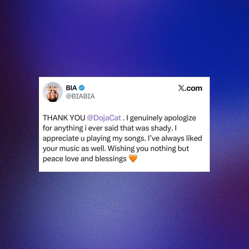 BIA apologizes to Doja Cat after Twitch stream (photo 2 of 2)