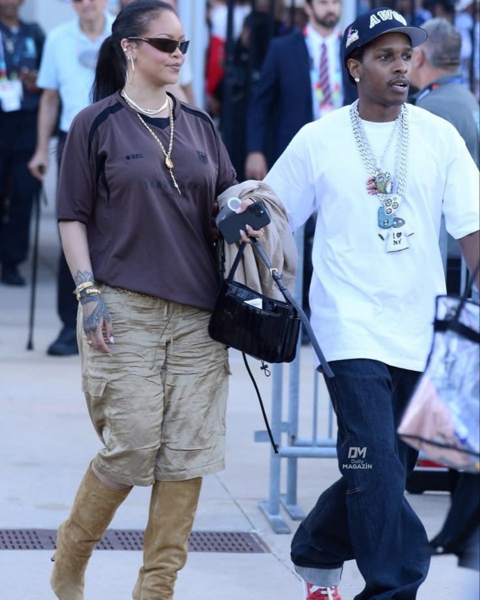 Rihanna and A$AP Rocky out walking