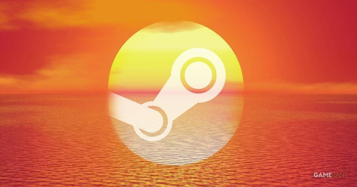 Valve Steam logo sunset
