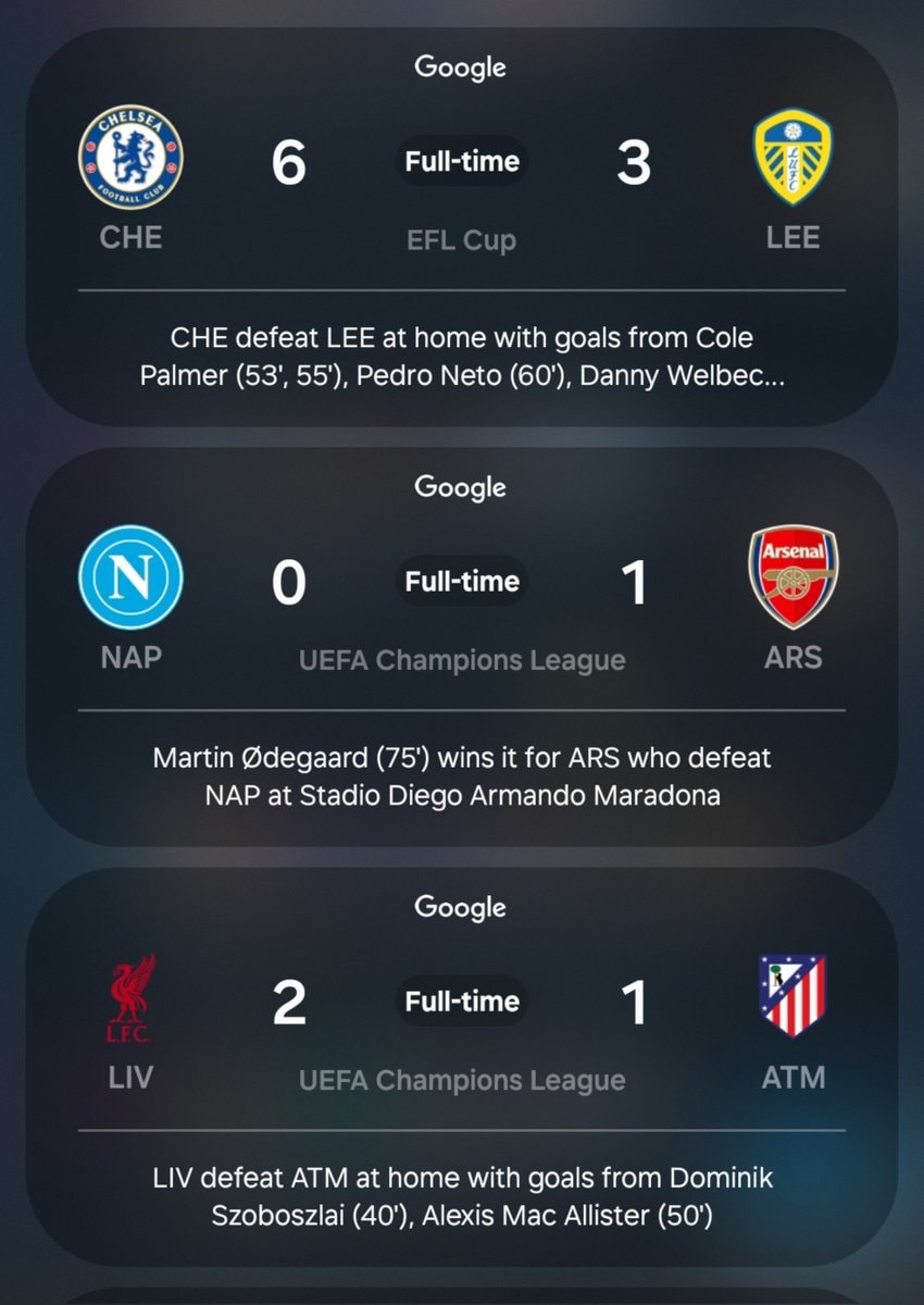 Champions football evening