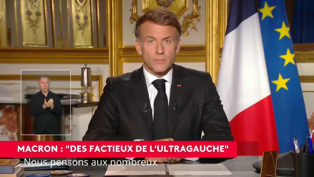 Emmanuel Macron addresses France riots