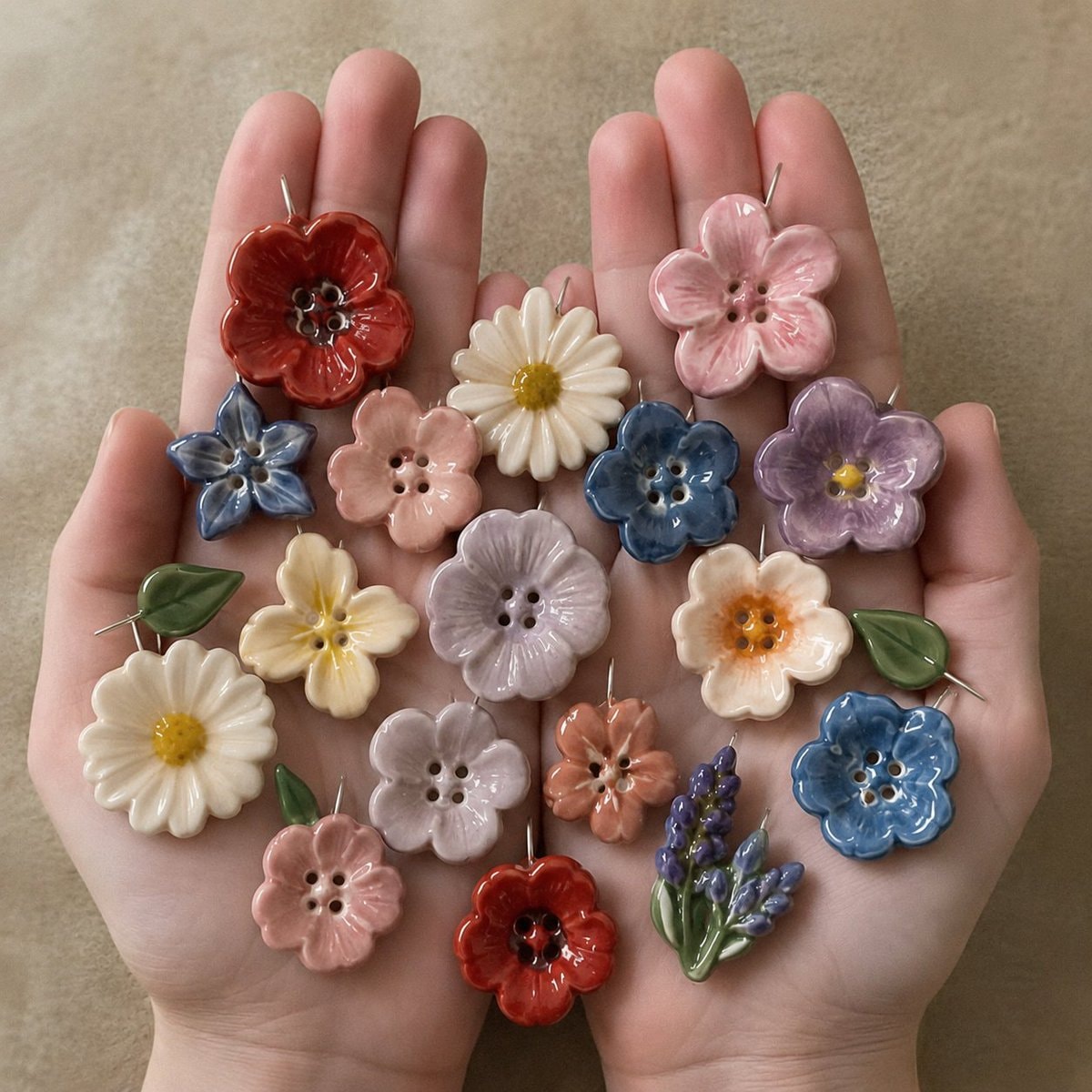 flower buttons