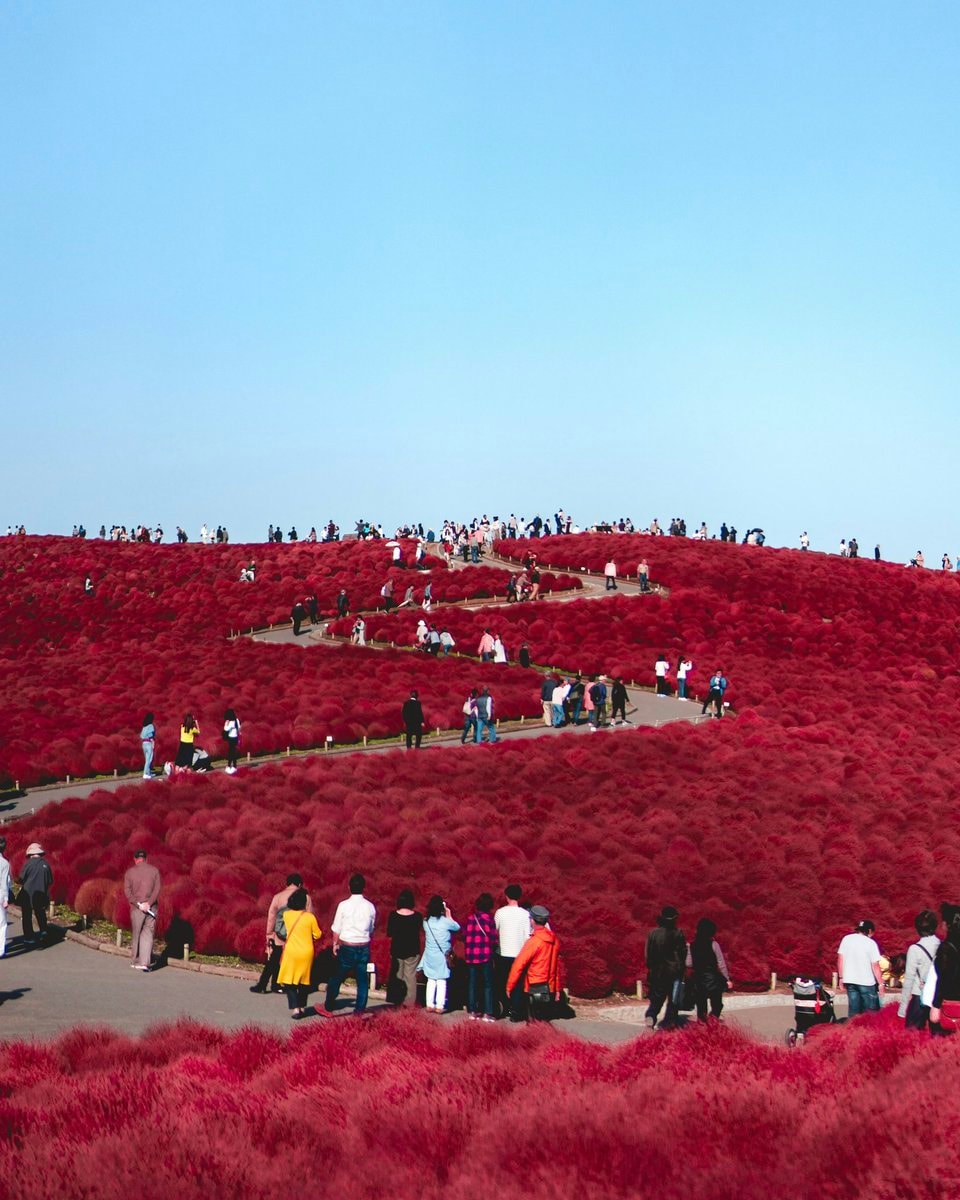 Hitachinaka red hill Japan