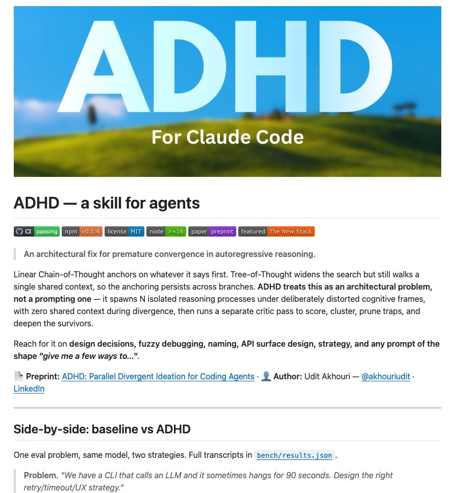 ADHD agent skill for Claude Code ADHD agent skill for Claude Code