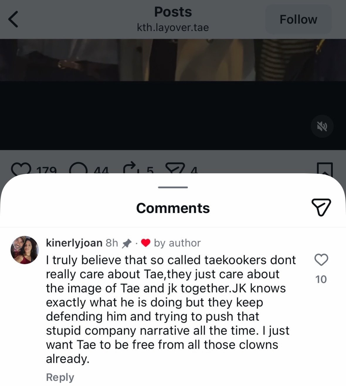 Kyo calls out akgae fans changing usernames from Jungkook to Taehyung (photo 4 of 4)
