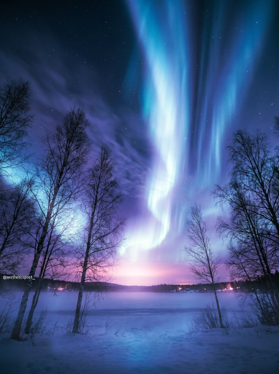 Aurora Borealis green and blue Aurora Borealis green and blue