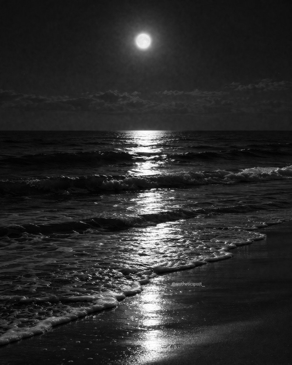 serene beach night
