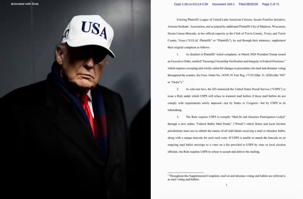 Trump mail-in ballot lawsuit