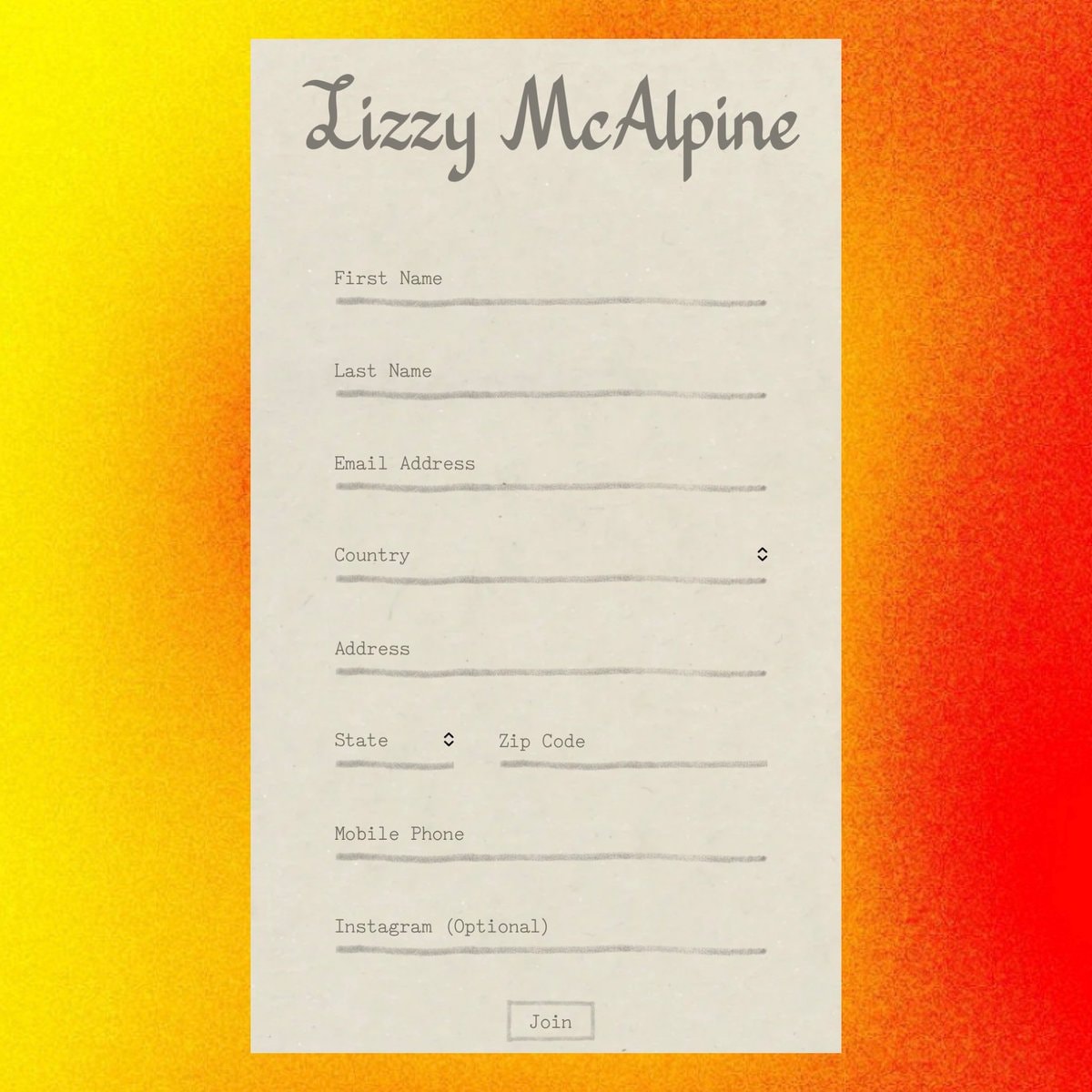 Lizzy McAlpine website rebrand (photo 2 of 2)