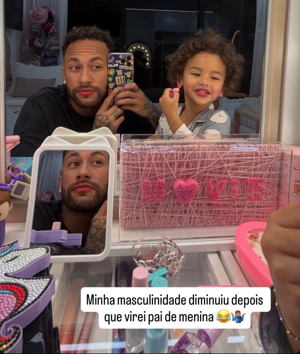 Neymar and daughter Neymar and daughter