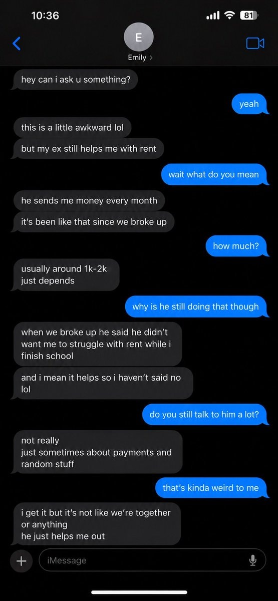 Emily rent support text