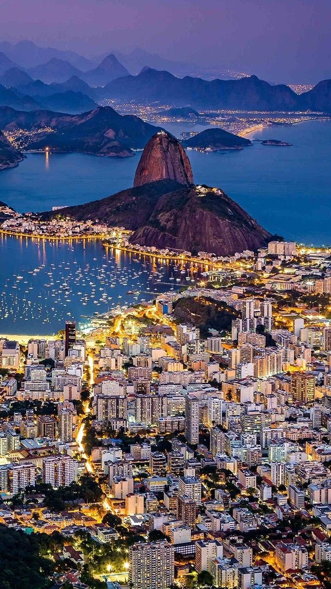 Brazil cityscape at dusk