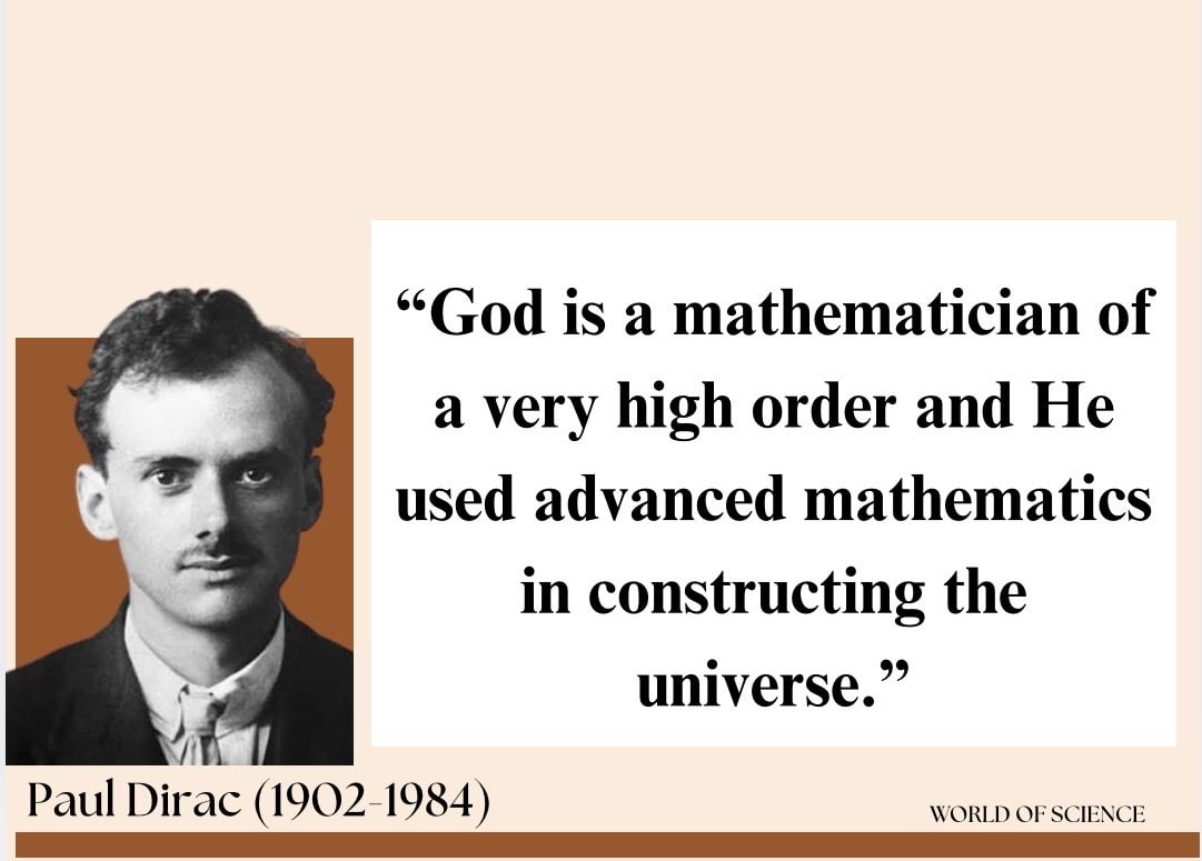 Paul Dirac quote God mathematician
