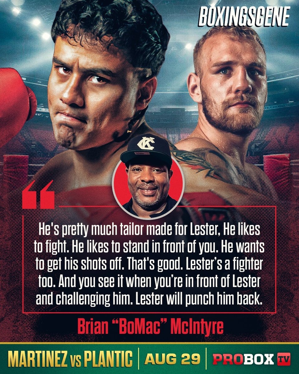 Martinez vs Plantic August 29