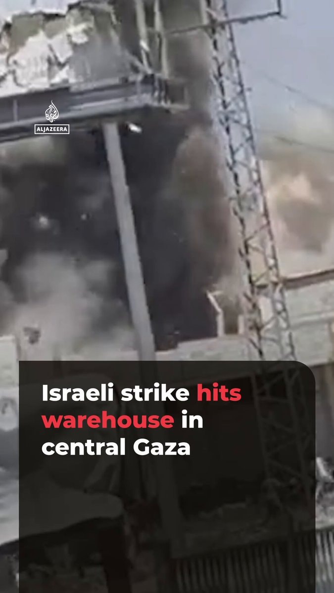Israeli strike hits warehouse in central Gaza