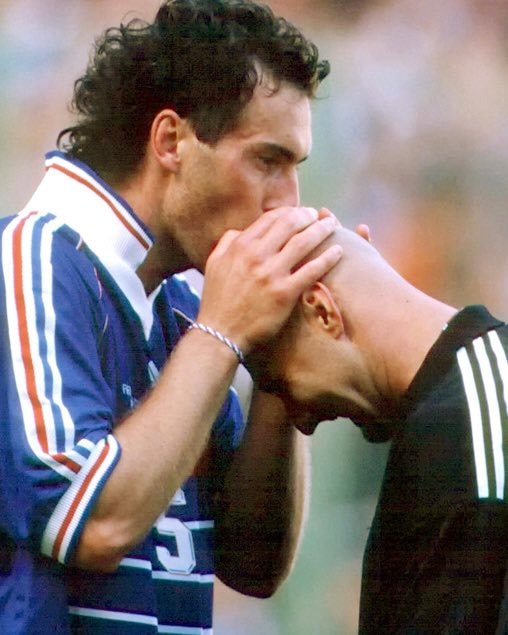 Laurent Blanc Fabien Barthez 1998 World Cup ritual