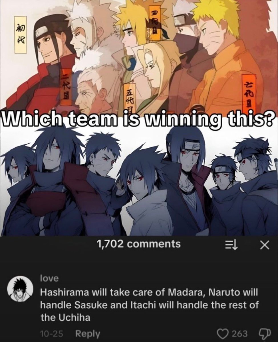 Naruto team matchup Hashirama Madara