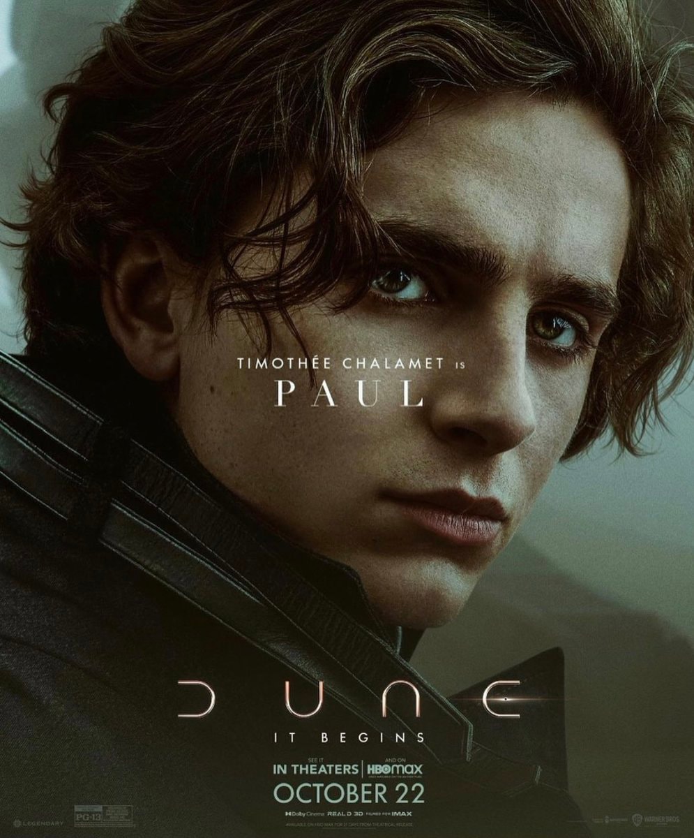 Timothée Chalamet Paul Atreides Dune poster