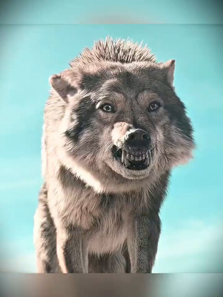 Gray wolf looking at camera 🐺