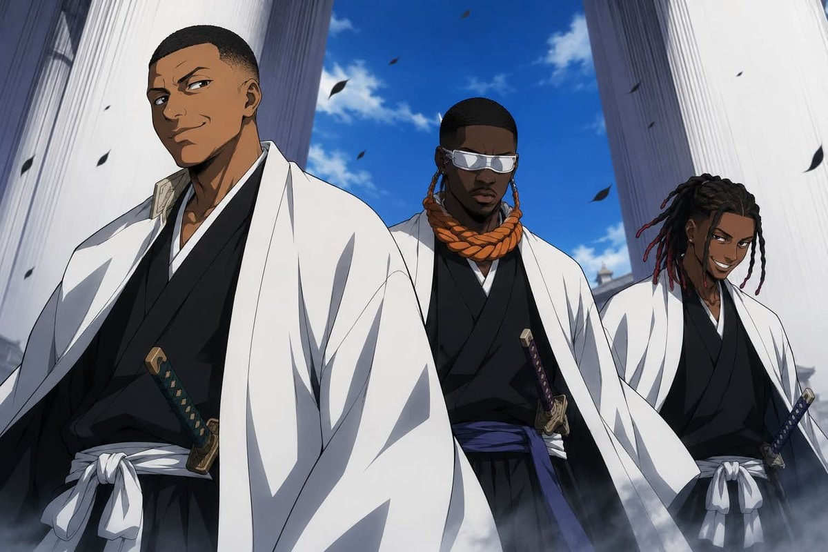 Anime soul reaper trio art