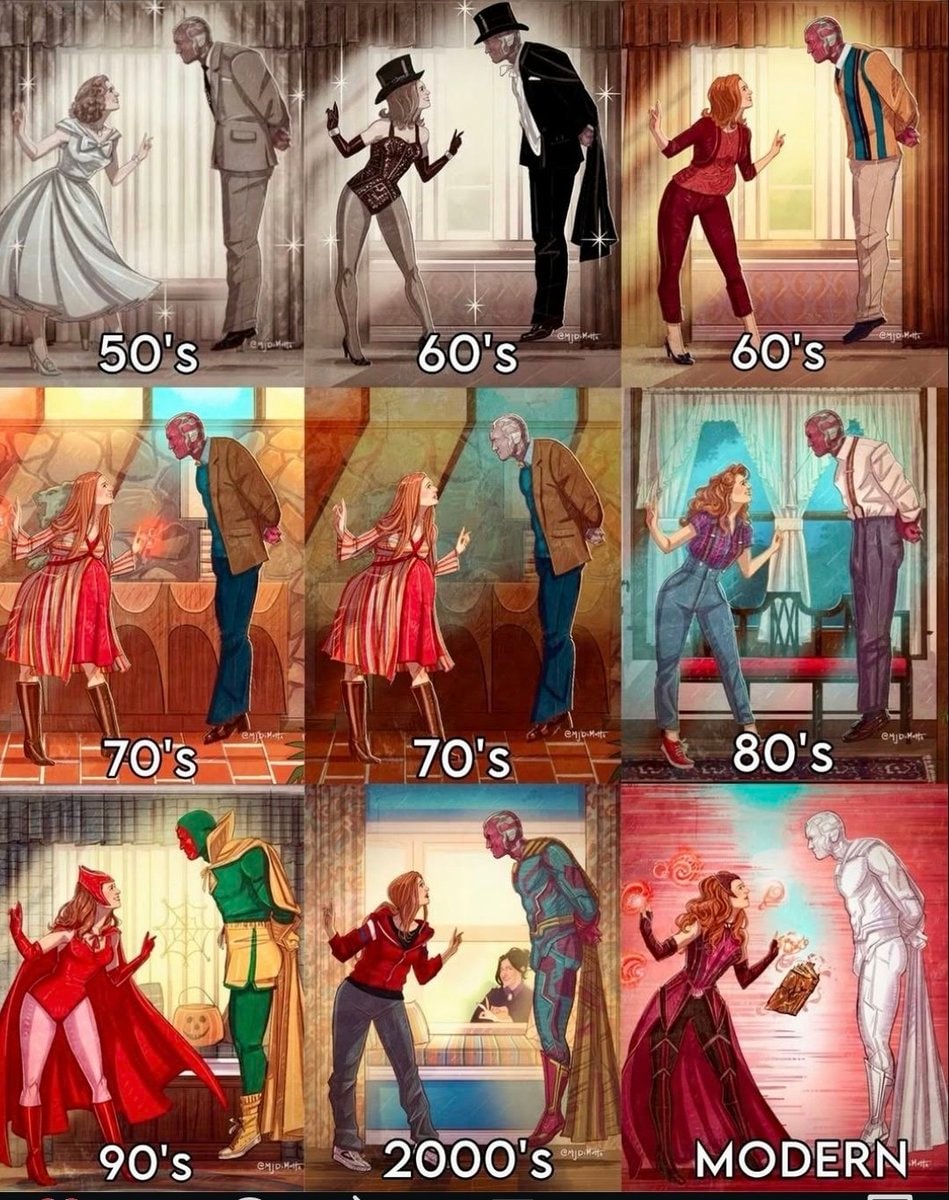 Wanda and Vision through the decades