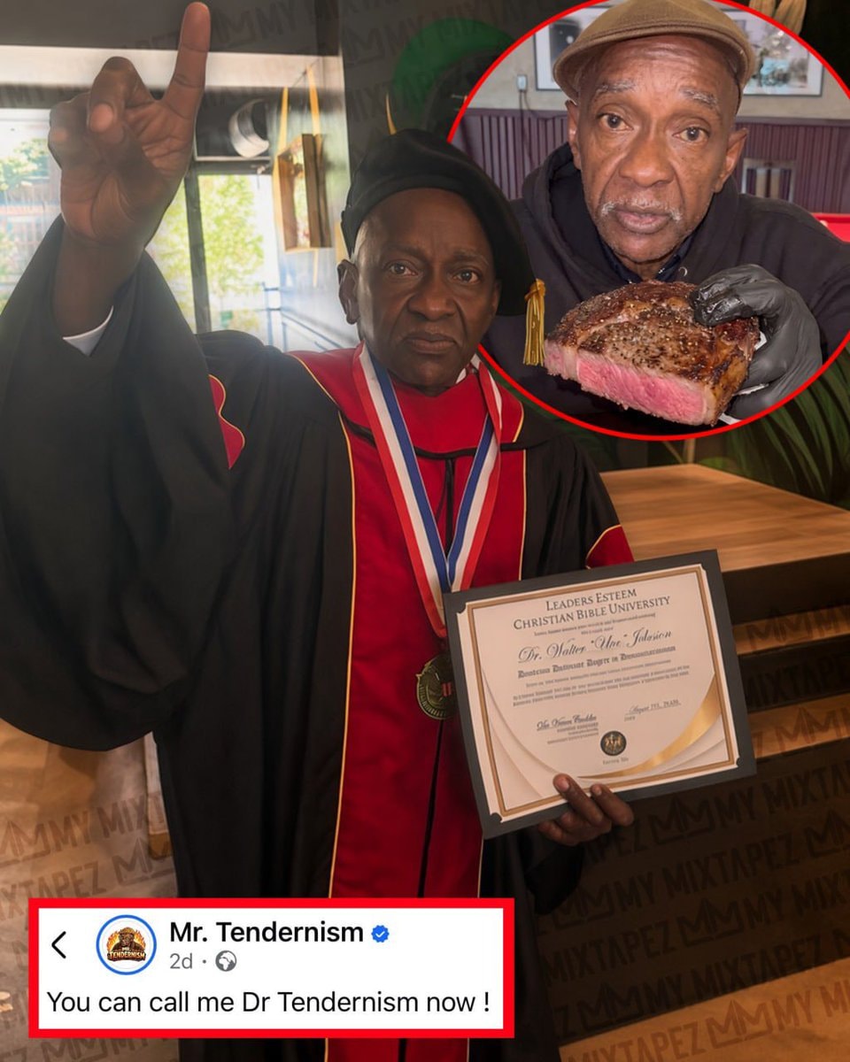 Dr Tendernism honorary doctorate