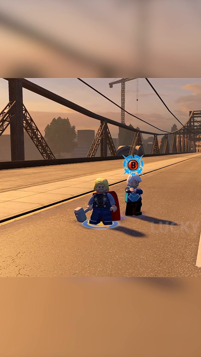 Lego Thor on the bridge Lego Thor on the bridge