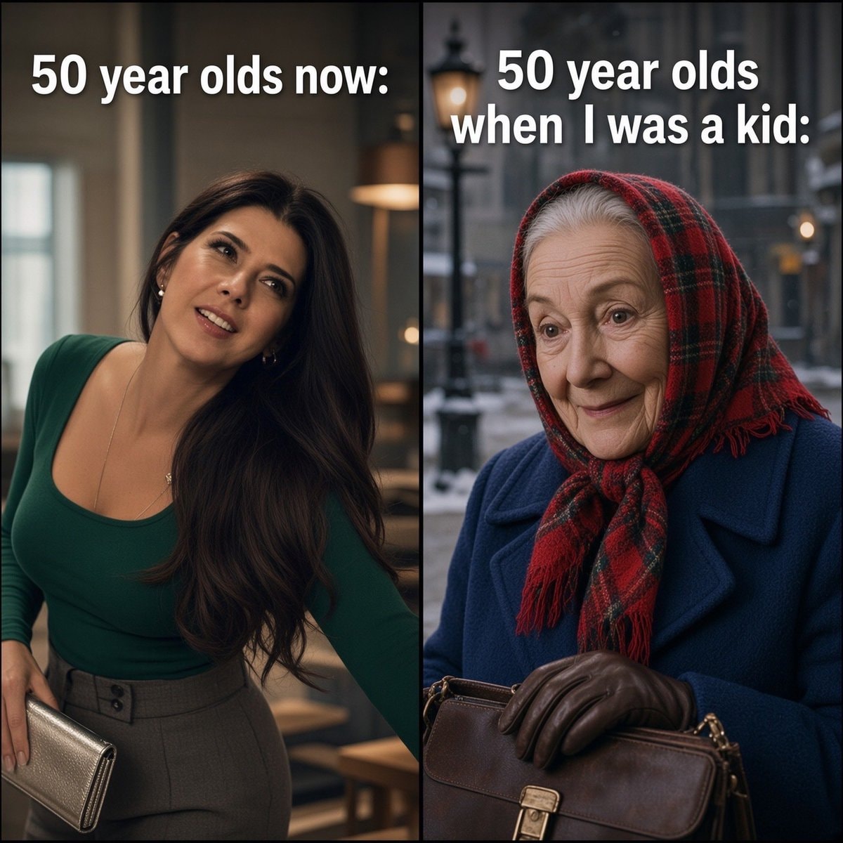 50 year olds now vs then meme 50 year olds now vs then meme
