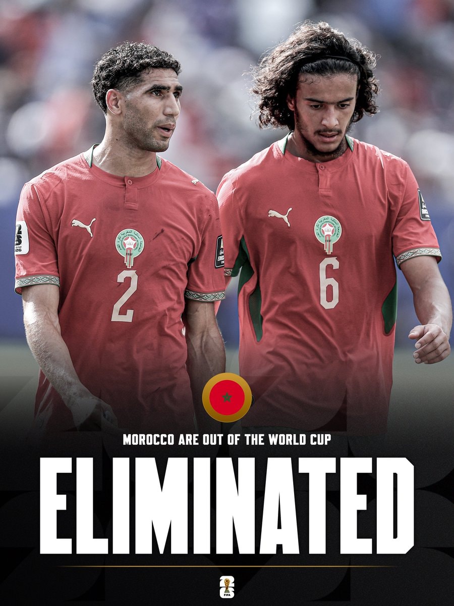 Morocco eliminated from World Cup Morocco eliminated from World Cup