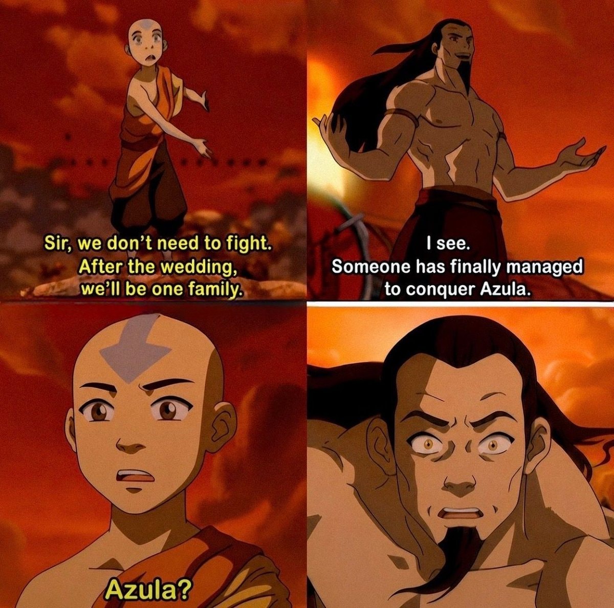 Avatar Aang Iroh Azula meme