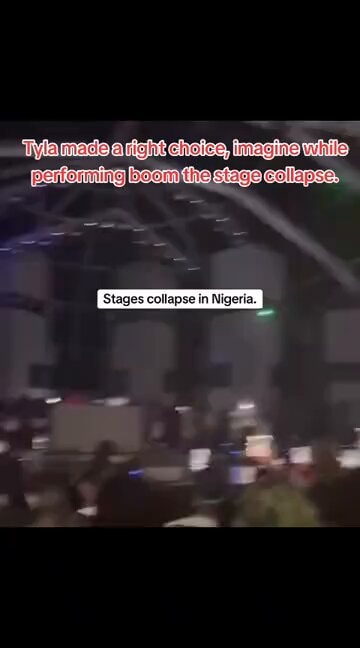 Tyla stage collapse Nigeria