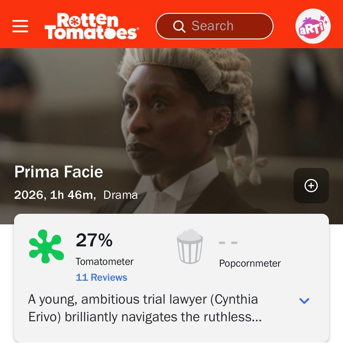 PRIMA FACIE Cynthia Erivo