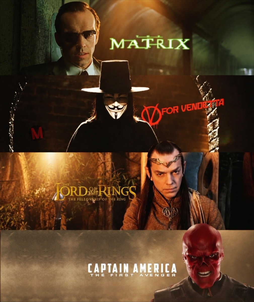Hugo Weaving V collage