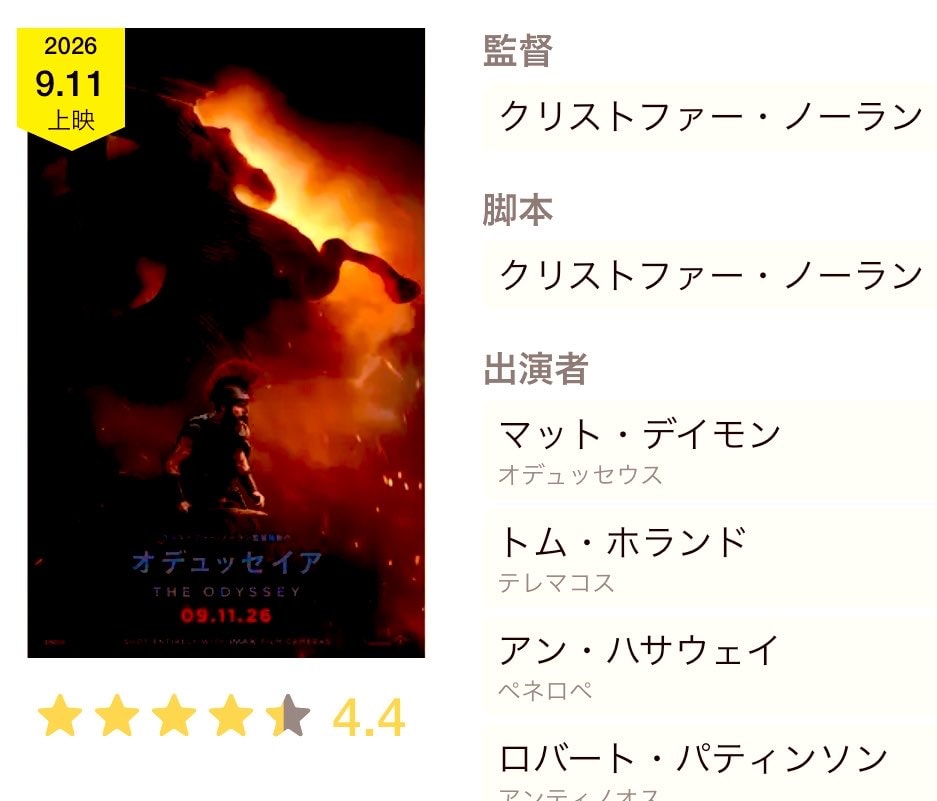 Christopher Nolan The Odyssey Japan Box Office