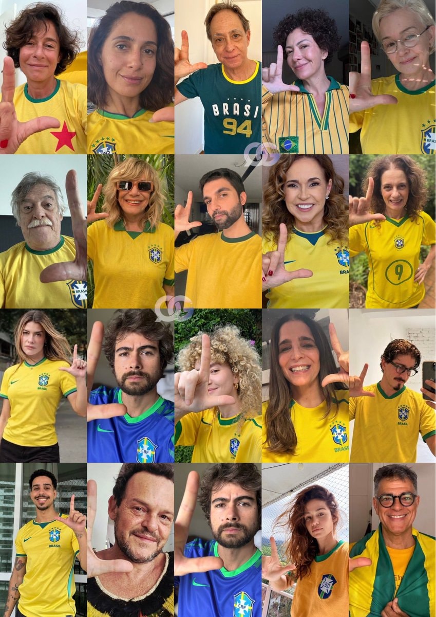 Brazilian jerseys collage