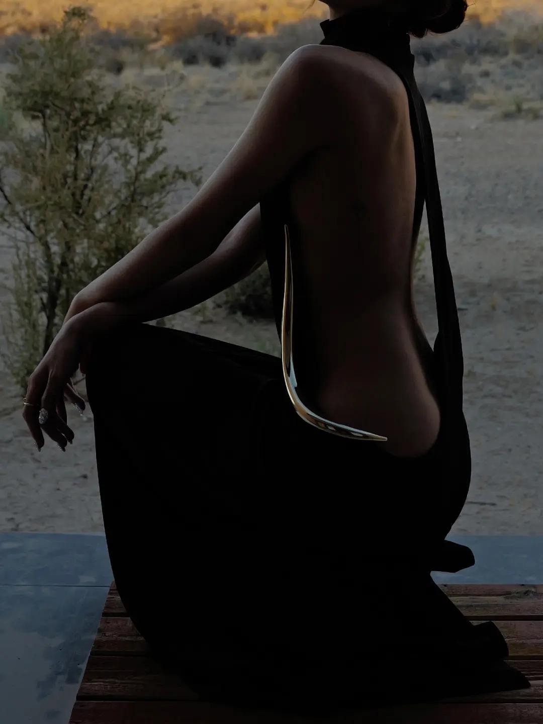 Lisa Utah shoot black halter dress (photo 3 of 4)