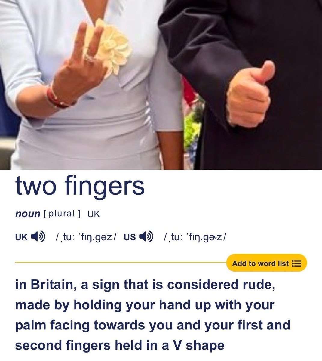 Delcy Rodriguez Trump hand gesture