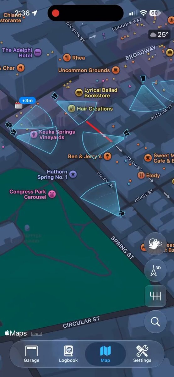security camera map feature