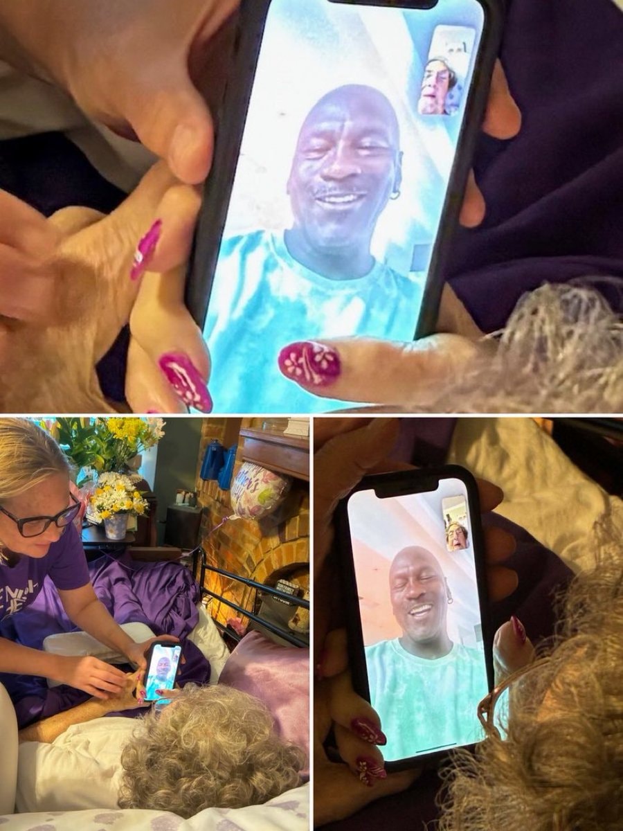 Michael Jordan FaceTime with Ms. Etta