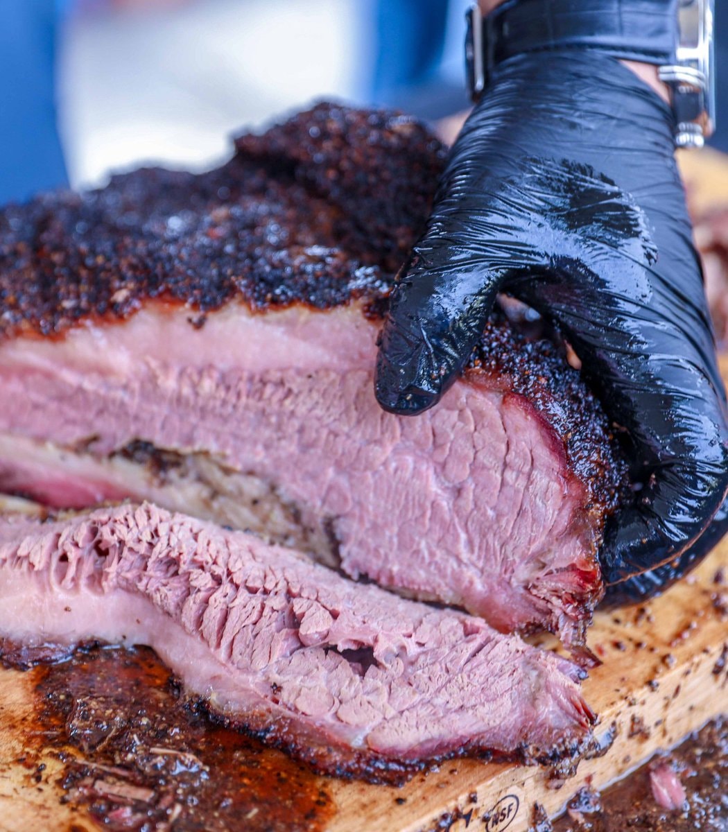 Texas BBQ brisket and ribs removal