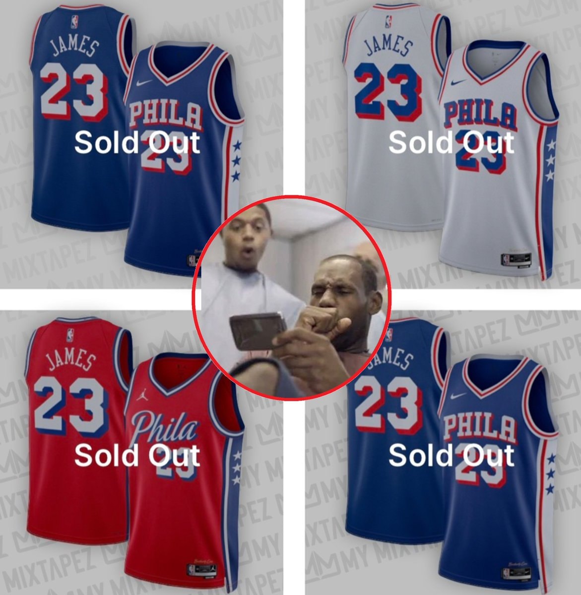LeBron James Sixers jerseys sold out on Fanatics