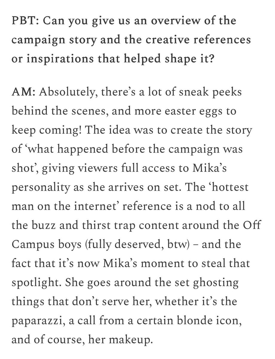 Anika Majithia on Mika's Campaign inspiration (photo 1 of 2)